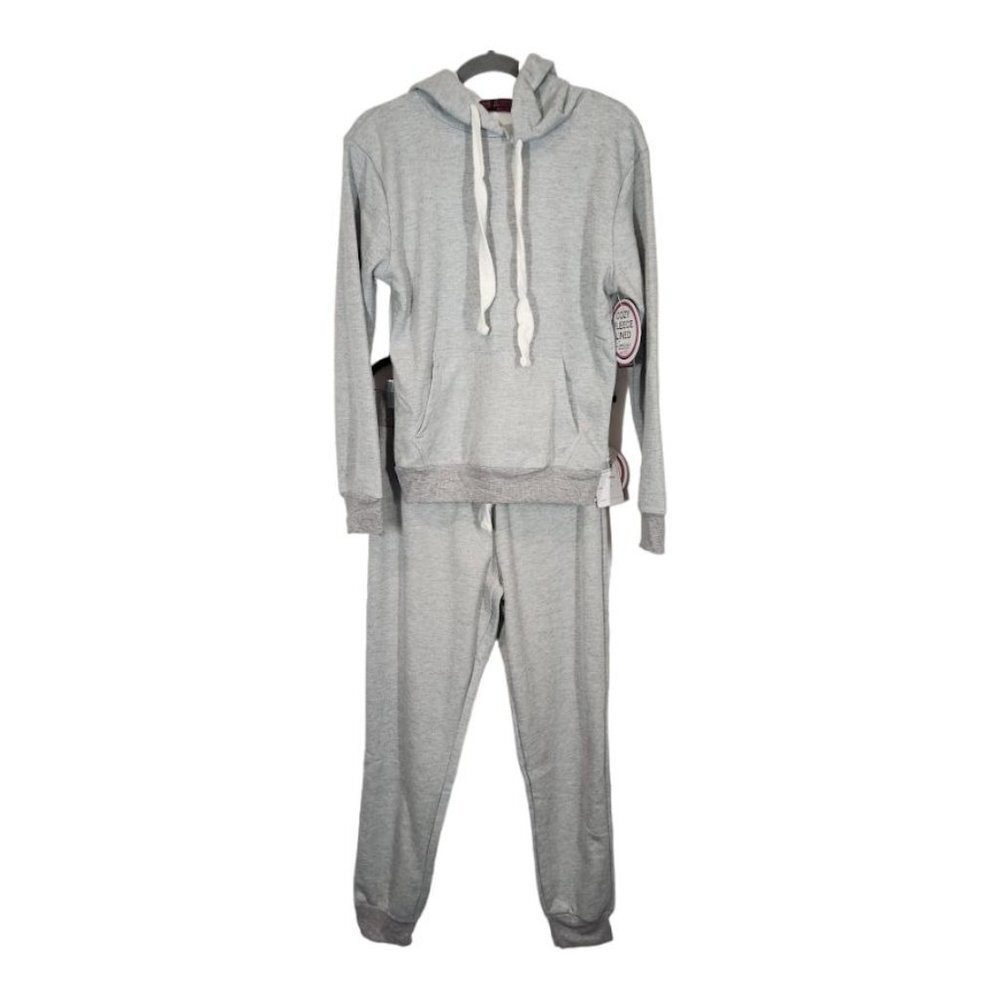 NWT Love Nation Green Hoodie Jogger Sweat Set in Gray Size Small